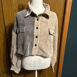 NWOT POL corduroy cropped jacket.